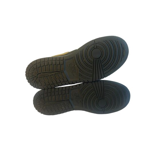 Nike Air Jordan 1 MID Shoes GS Sz 5Y WMNS Sz 6.5 White/Gold/Black 554725-190 - Picture 14 of 16